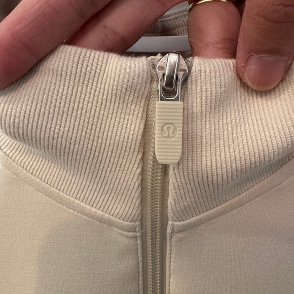 Lululemon cream Softstreme long sleeve quarter zip dress size 10 - Picture 4 of 10